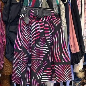 Worthington Stylish Black and Pink Women's Skirt